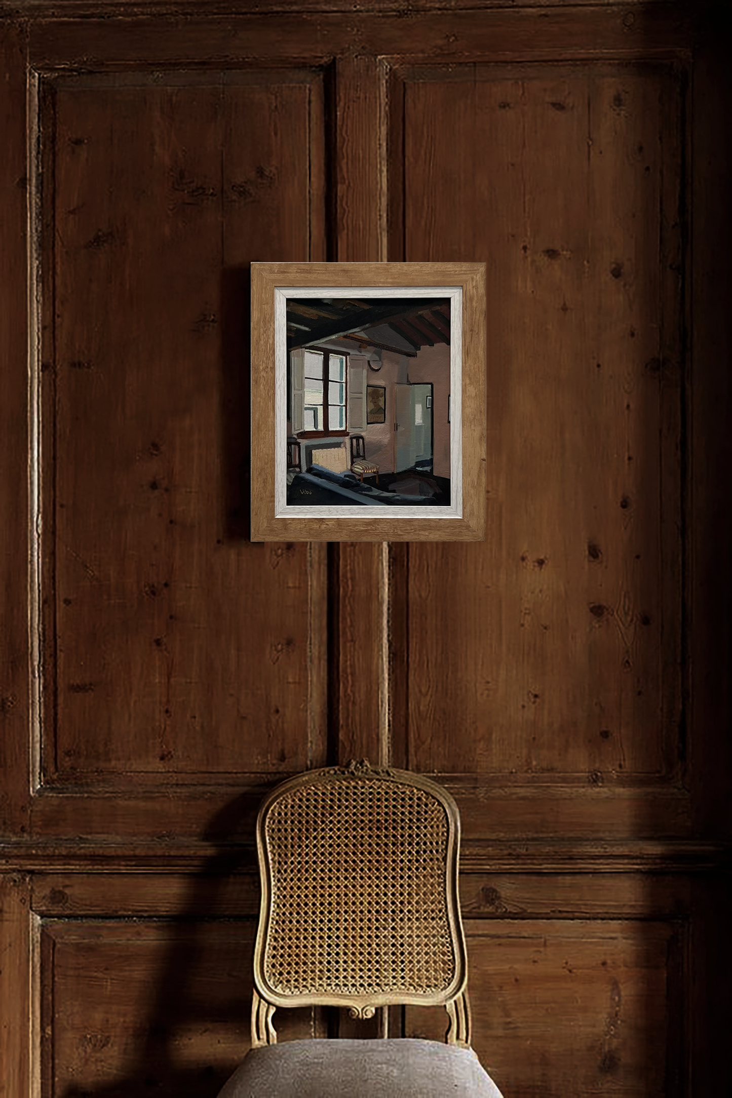 Oil painting of Florence Airbnb Interior by Studio Libu